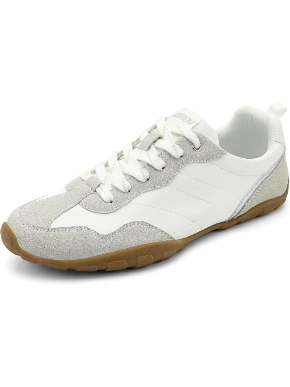 Women's White Lightweight Trendy Zero Drop Neutral Retro Casual Fashion Sneaker